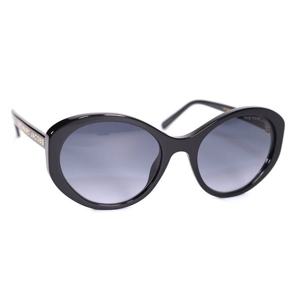 Marc Jacobs Oval Womens Sunglasses - Black / Grey - NWT - Picture 6 of 11